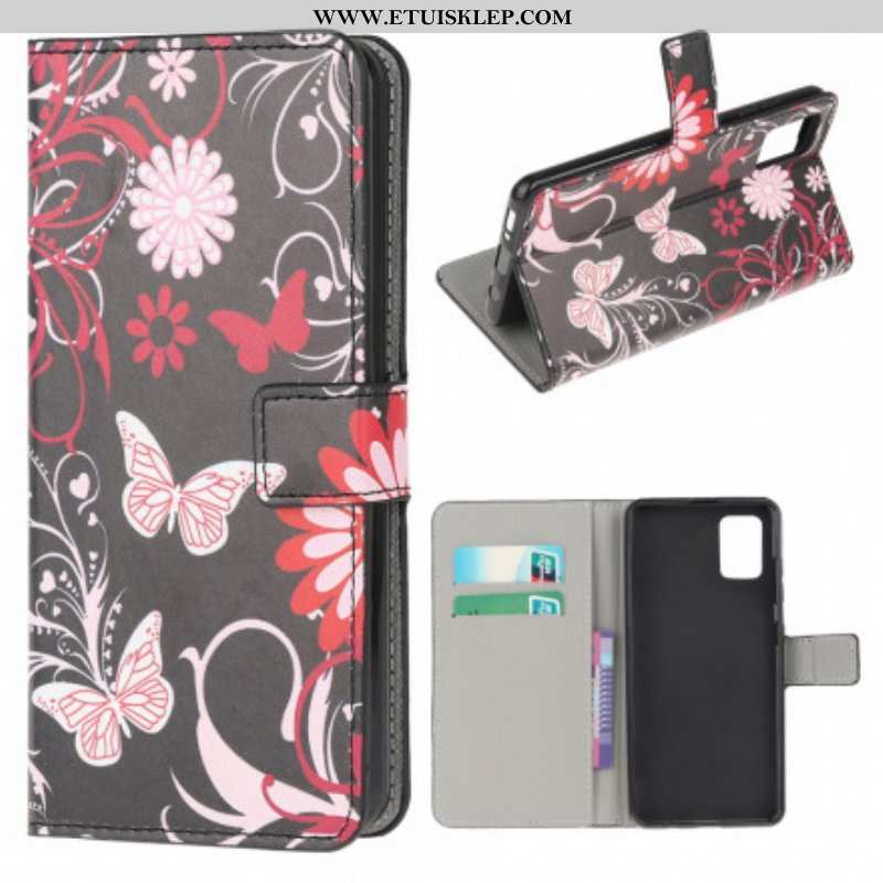 Etui Folio do Poco M3 Motyle I Kwiaty